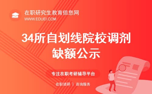 34所自划线院校调剂缺额公示：校内调剂优先规则说明（全日制、非全）