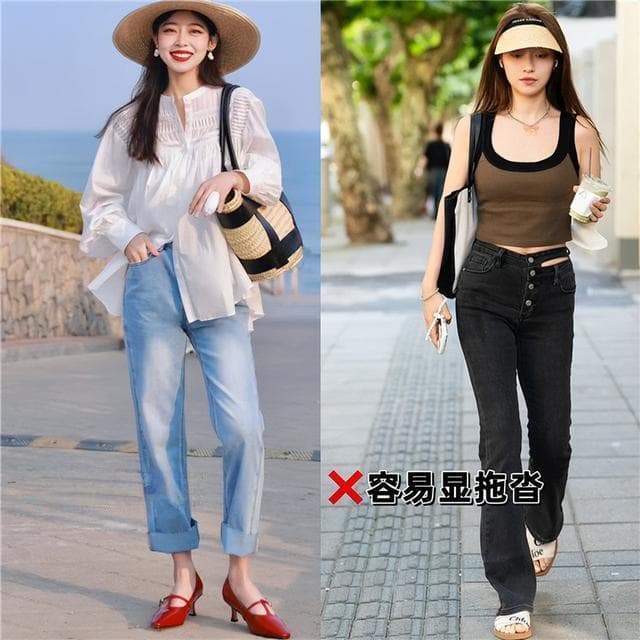 身高不足160女生穿九分裤，尽量少犯这3个“错误”，否则显矮显胖