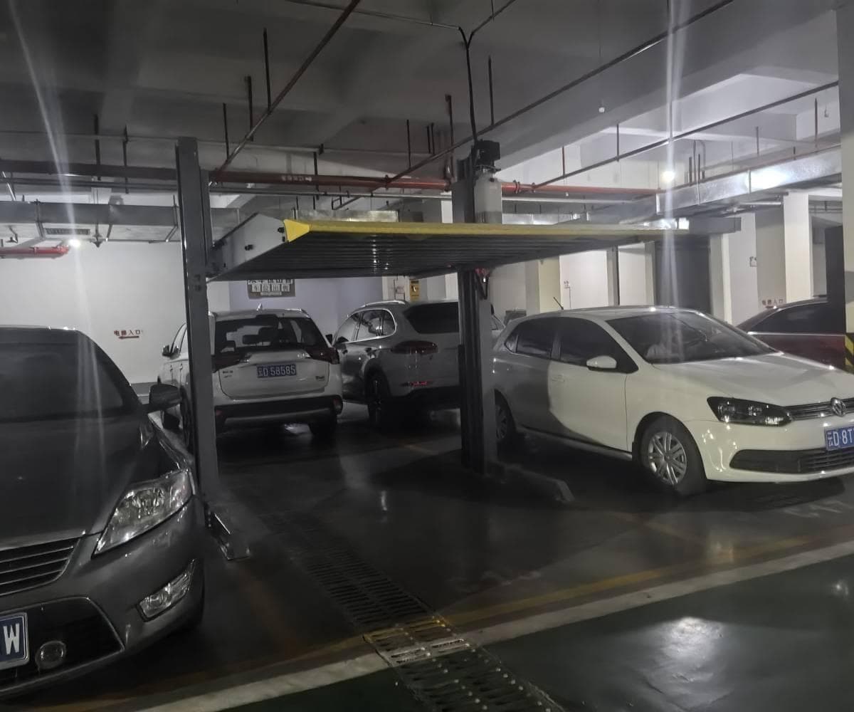 两层简易升降立体停车位优化方案