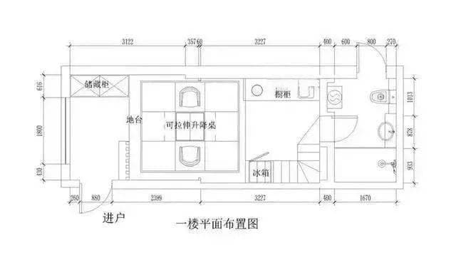 20平小户型复式公寓设计案例：玄关、客厅、厨房、卫生间一应俱全，还有阁楼卧室