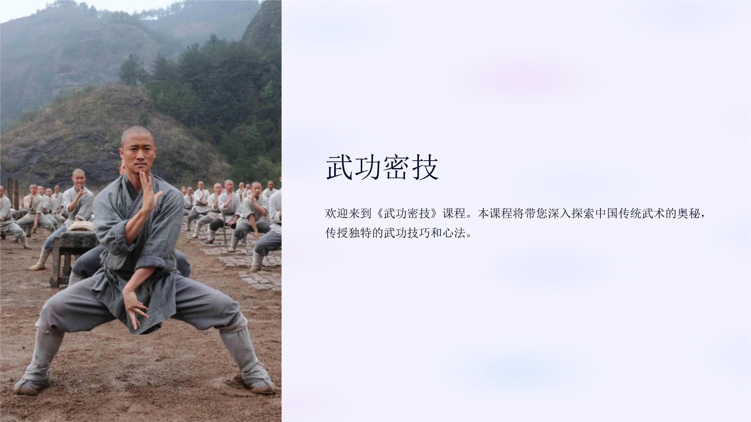 《武功密技》课程：中国传统武术的全面指南