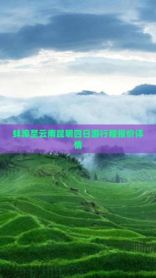 蚌埠至云南昆明四日游行程报价详情