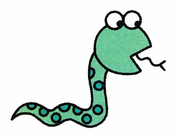 两步掌握：小蛇简笔画轻松学