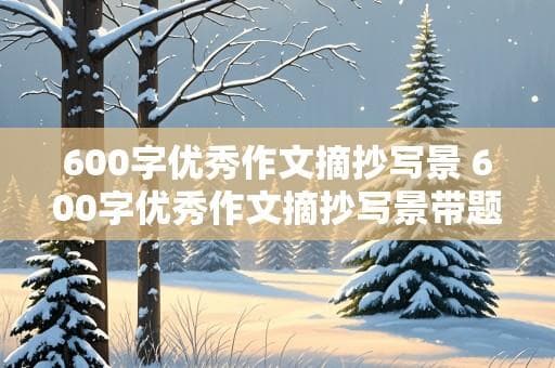 600字优秀作文摘抄写景：春日晨曦、秋夜静思、冬雪初晴、夏夜星空