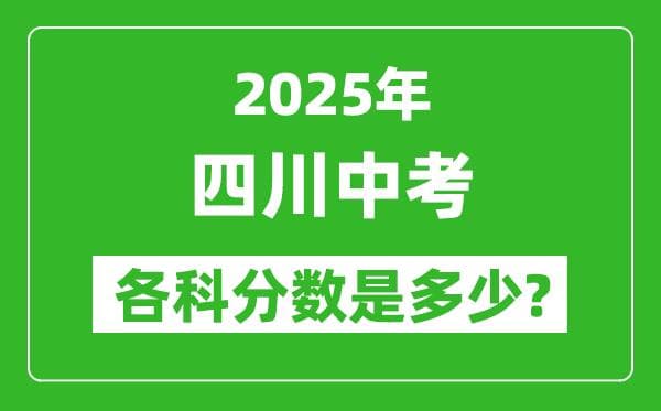2025四川中考科目及各科分数统计汇总