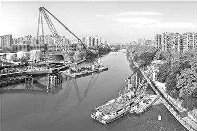 杭州运河部分水域因桥梁建设封航，新桥计划今年建成
