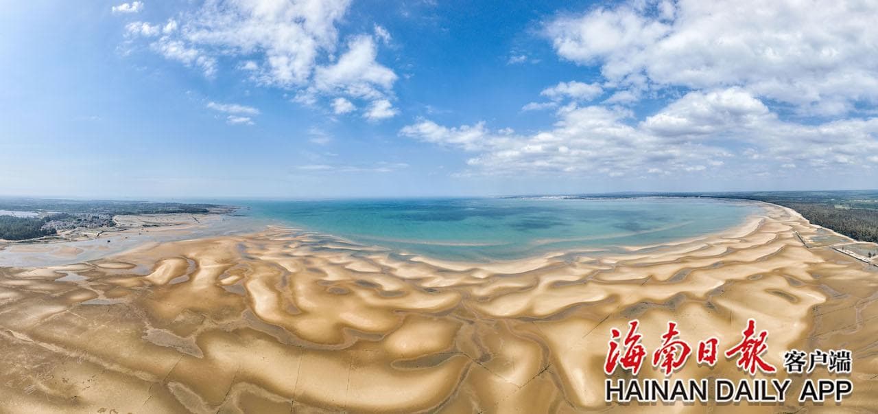 组图：儋州光村银滩，洁白沙滩与碧绿海水交相辉映