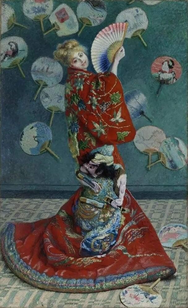 穿和服的莫奈夫人
