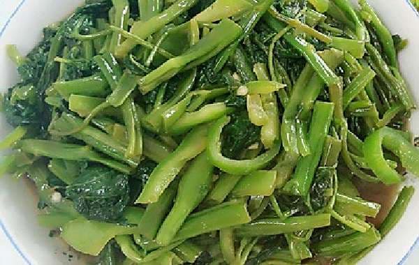 金银蒜炒空心菜