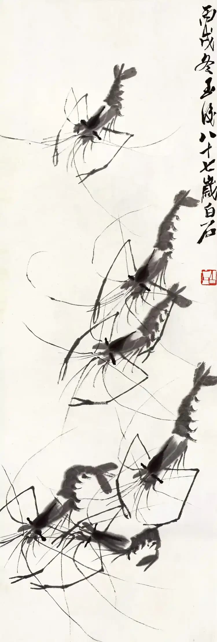 齐白石的虾画艺术：从技法到鉴赏的全面解读