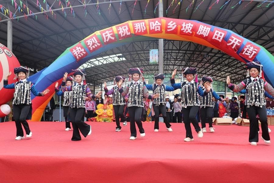 云南墨江：州际接边集市开街 民族团结进步之花盛放