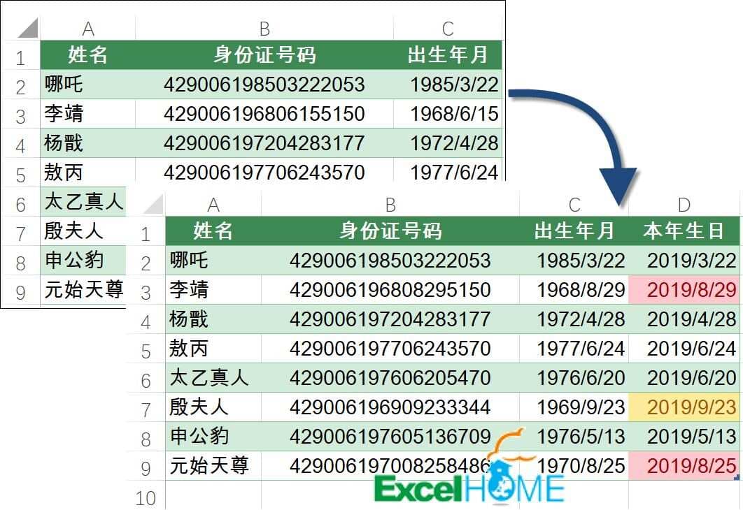 Excel生日提醒，二分钟学会