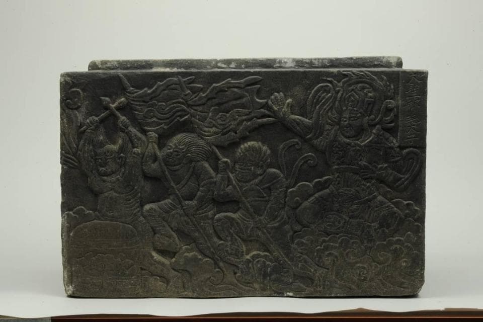 最早的哪吒在哪？这件辽代地宫石函刻画了“哪吒闹海”｜文化中国行
