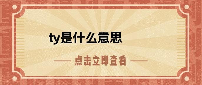 "TY"是什么意思？