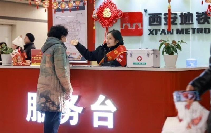 乘客2515.9万人次！春节西安地铁客运总量及客流强度均位居全国前列