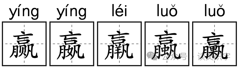 汉字五胞胎，赢嬴羸蠃臝