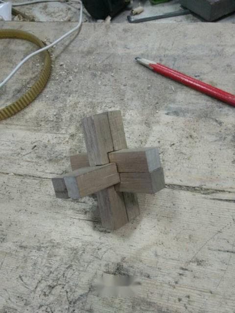 六道简易鲁班锁手工木艺教程