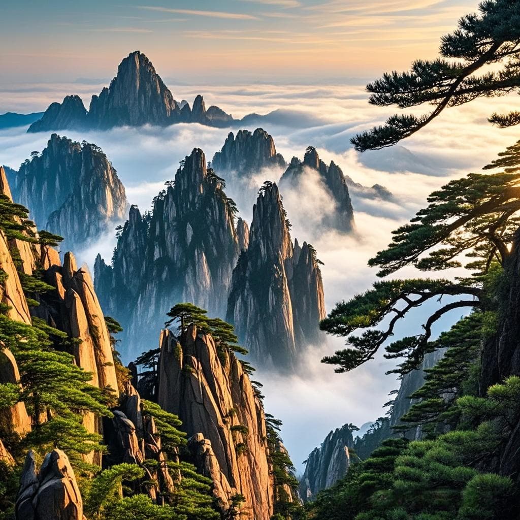 黄山线描技法技巧