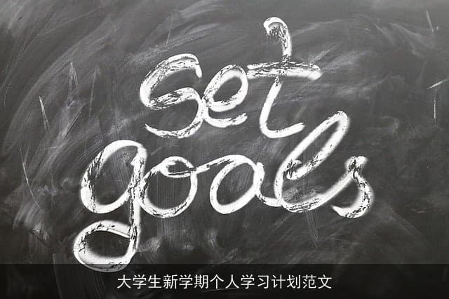 大学生新学期个人学习计划范文