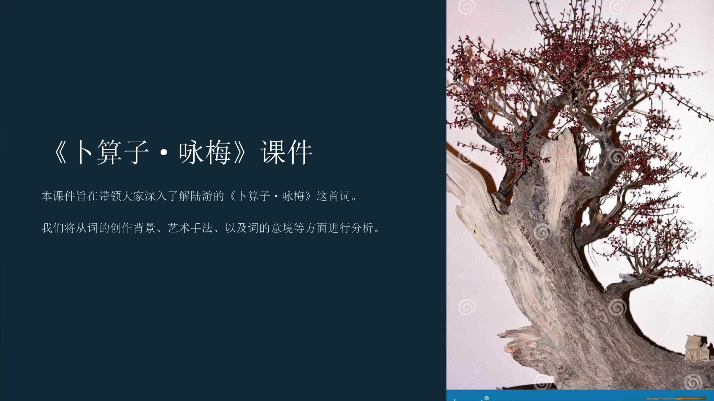 《卜算子·咏梅》课件