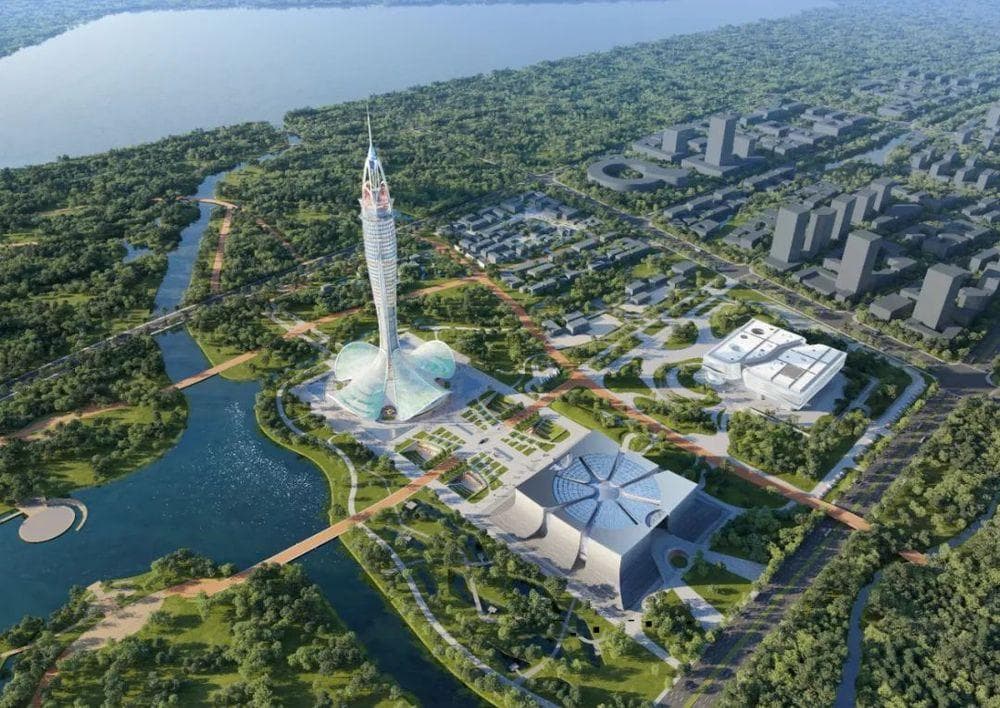 济南新电视塔设计方案出炉：以"泉城新荷"为设计理念，融合多元功能