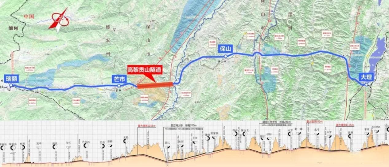 大瑞铁路攻克复杂地质难题，瑞丽站封顶保瑞段建设提速