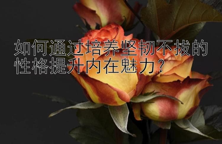 如何通过培养坚韧不拔的性格提升内在魅力？