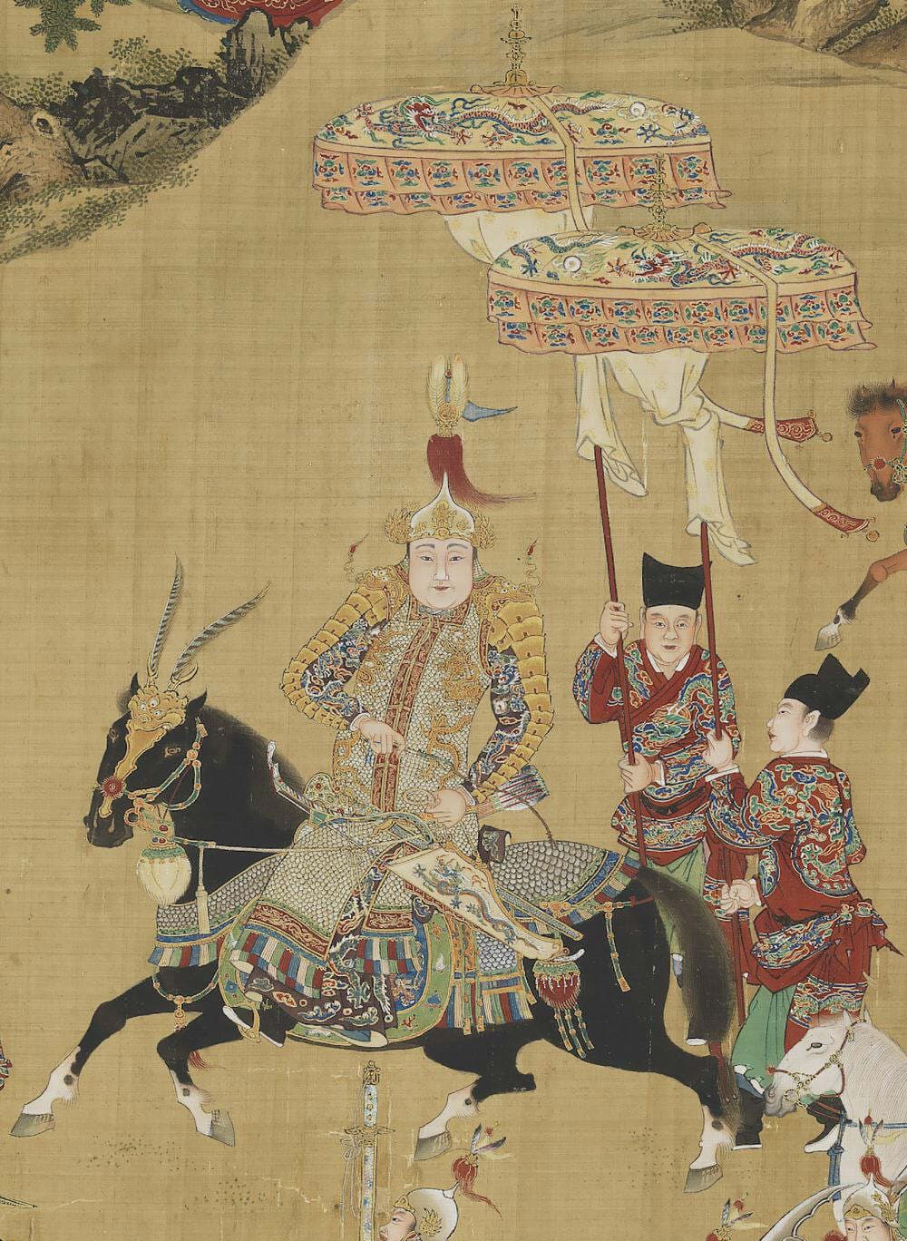 [艺术天地]明代《出警图》描绘盛大的皇家谒陵队伍
