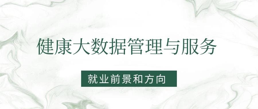 2025健康大数据管理与服务专业就业前景及方向：好找工作吗？