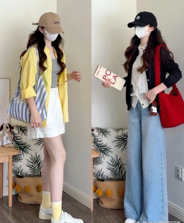 身高只有160cm的她，成为韩系穿搭模板，夏日私服时尚又养眼！