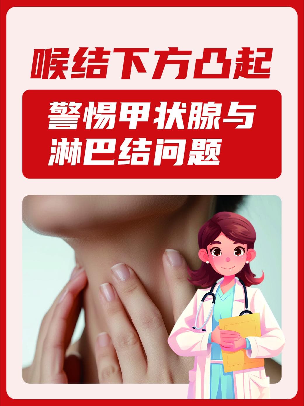 喉结下方凸起，警惕甲状腺与淋巴结问题