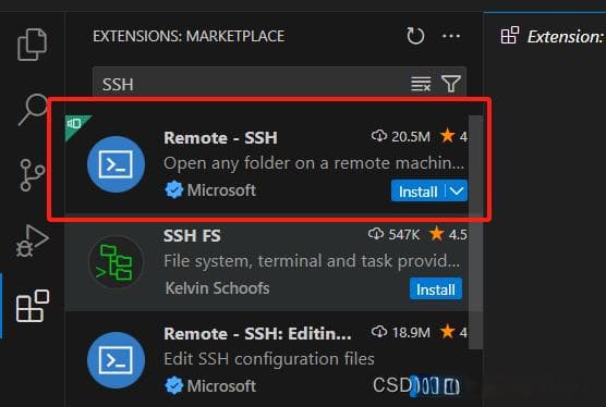 VS Code 远程连接 SSH 服务器