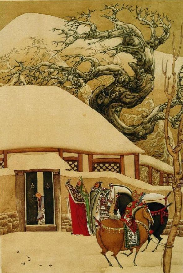 从三国插画《刘玄德三顾茅庐》中，感受陈全胜对人物的区别性刻画