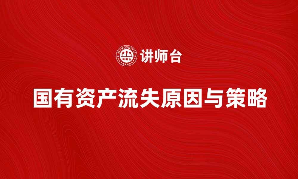 国有资产流失的原因与应对策略分析