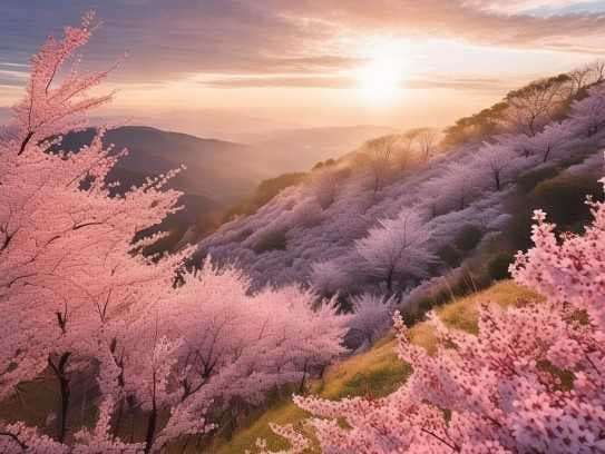 樱花全景之美，揭秘绝美风景画的诞生之谜