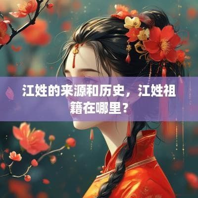 江姓的来源和历史，江姓祖籍在哪里？