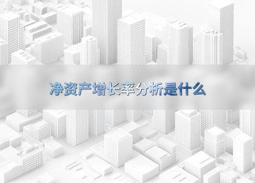 净资产增长率分析是什么