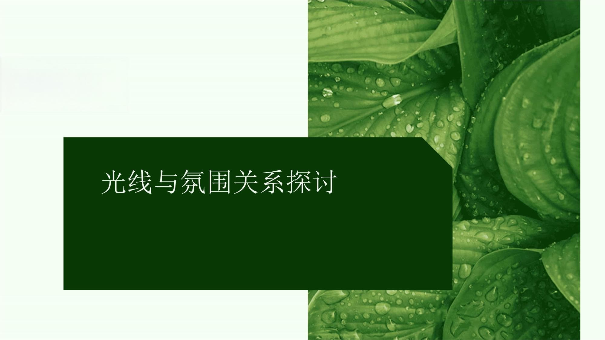 利用光线打造浪漫氛围