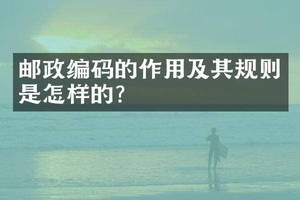 邮政编码的作用及其规则是怎样的？