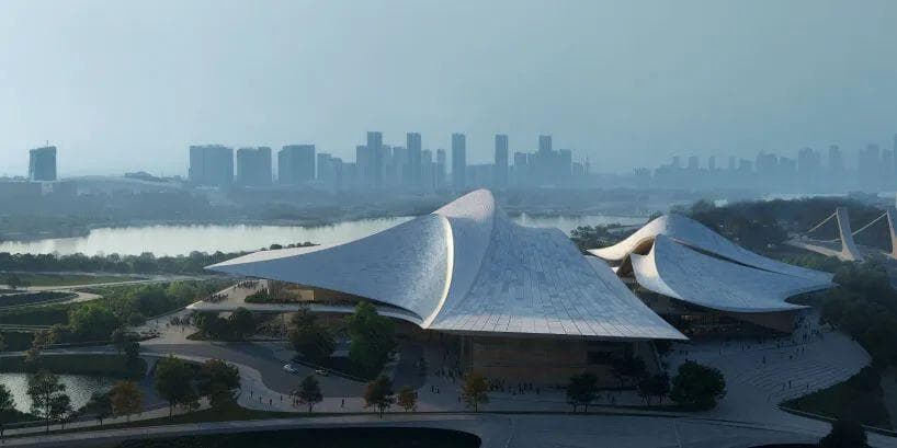 浙江绍兴上虞区曹娥江文化艺术中心 / 扎哈·哈迪德建筑事务所