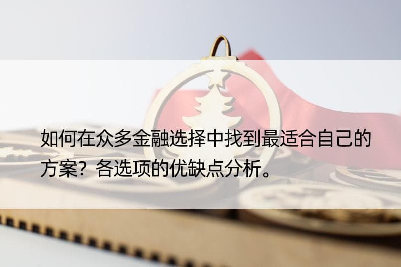 如何在众多金融选择中找到最适合自己的方案？各选项的优缺点分析。