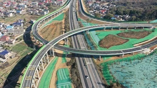 黄石大广高速新增东方山互通项目建成通车