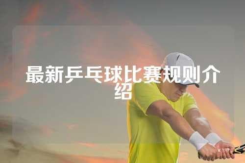 乒乓球比赛规则详解