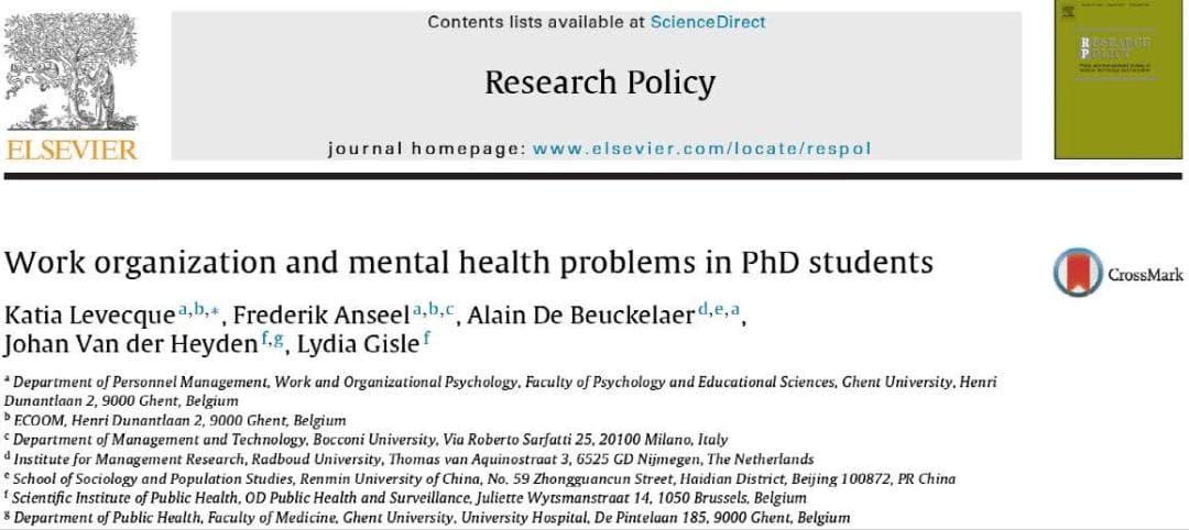 首次证实: 读博对人心理健康的负面影响, 比父母意外去世还要大