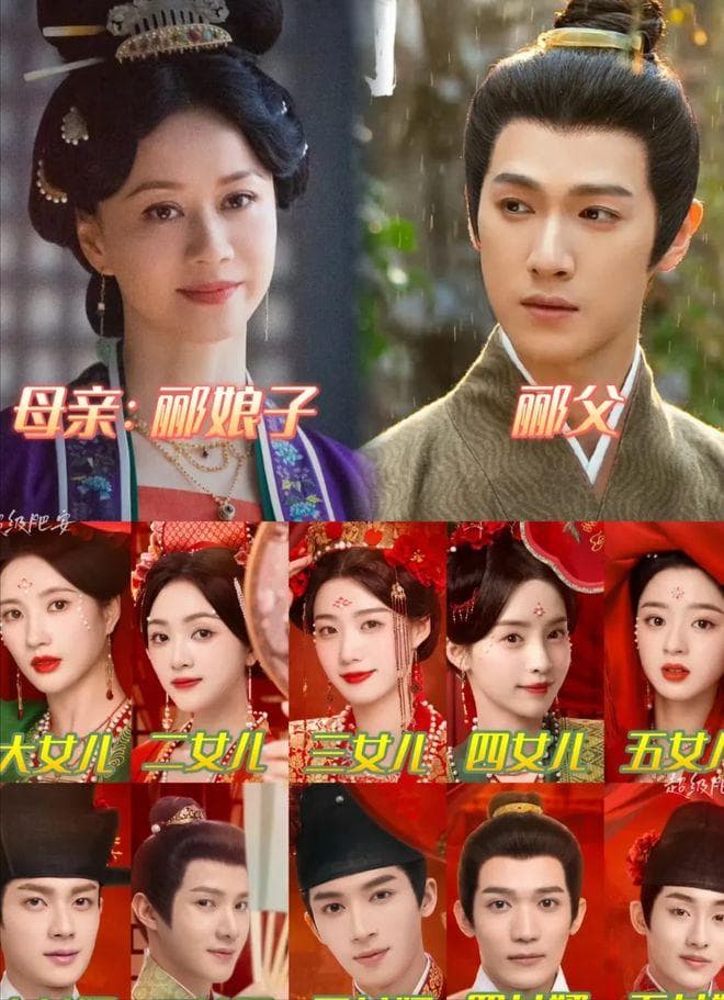 一文看懂《五福临门》全部人物关系，5女儿貌美如花全部高嫁