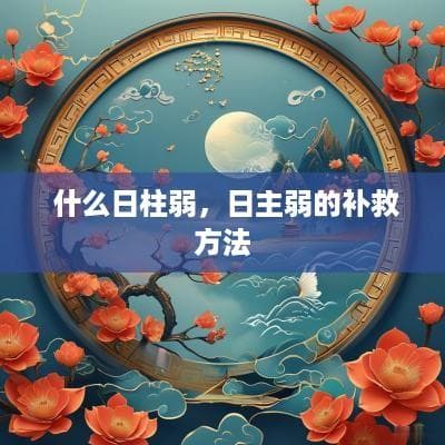 八字命理中的“日柱弱”：判断标准与补救方法