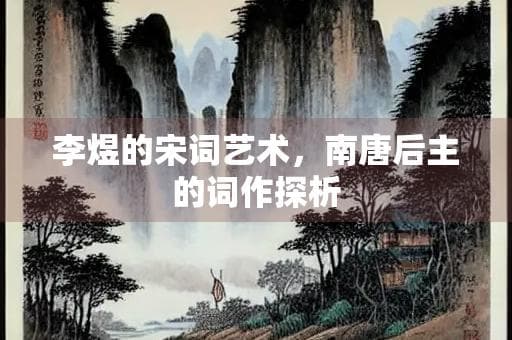 李煜的宋词艺术，南唐后主的词作探析
