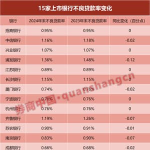 15家上市银行，资产质量呈现两大特征