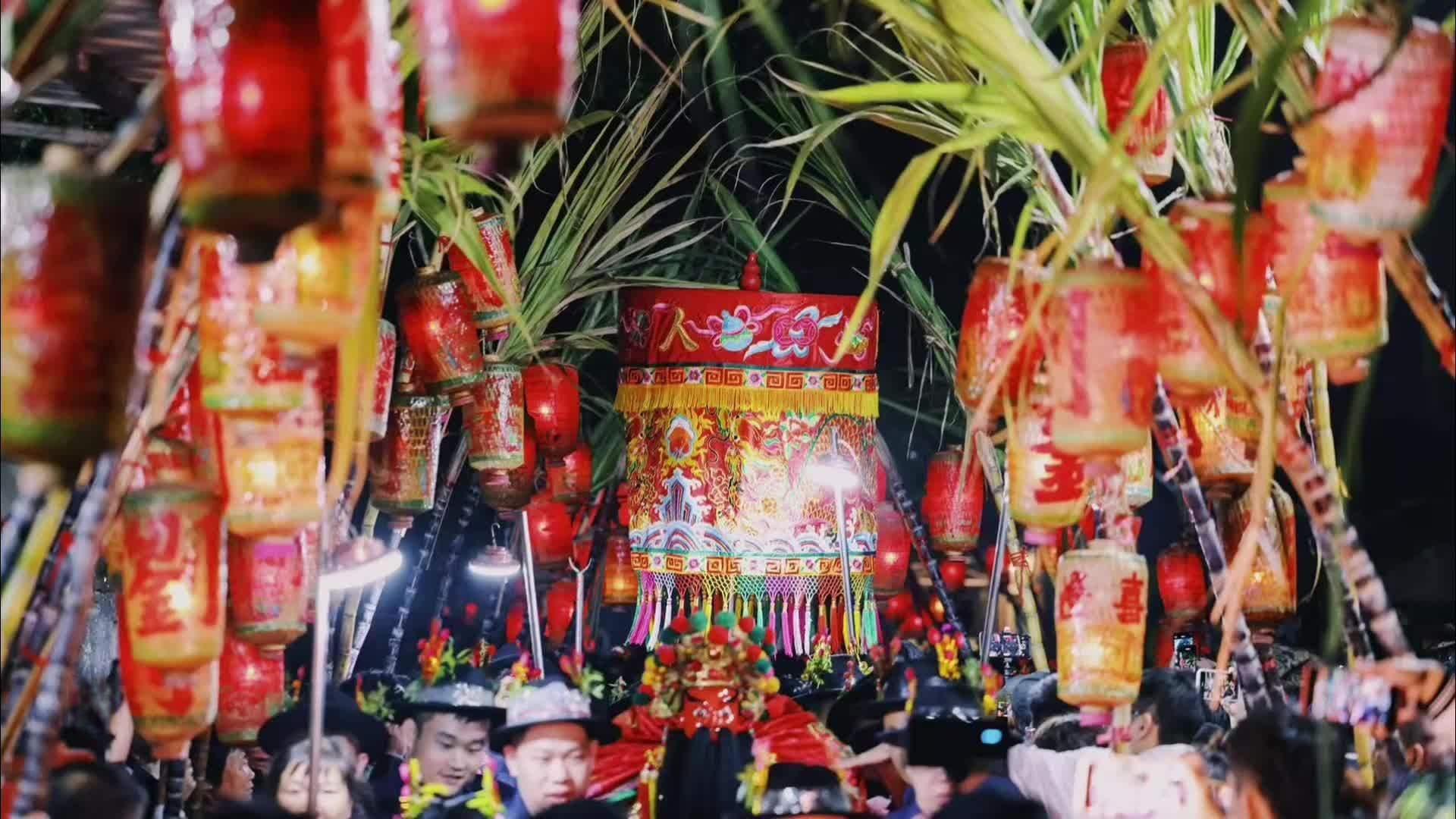 灯火映蔗巷 潮州溪口村村民共祈“节节甜”