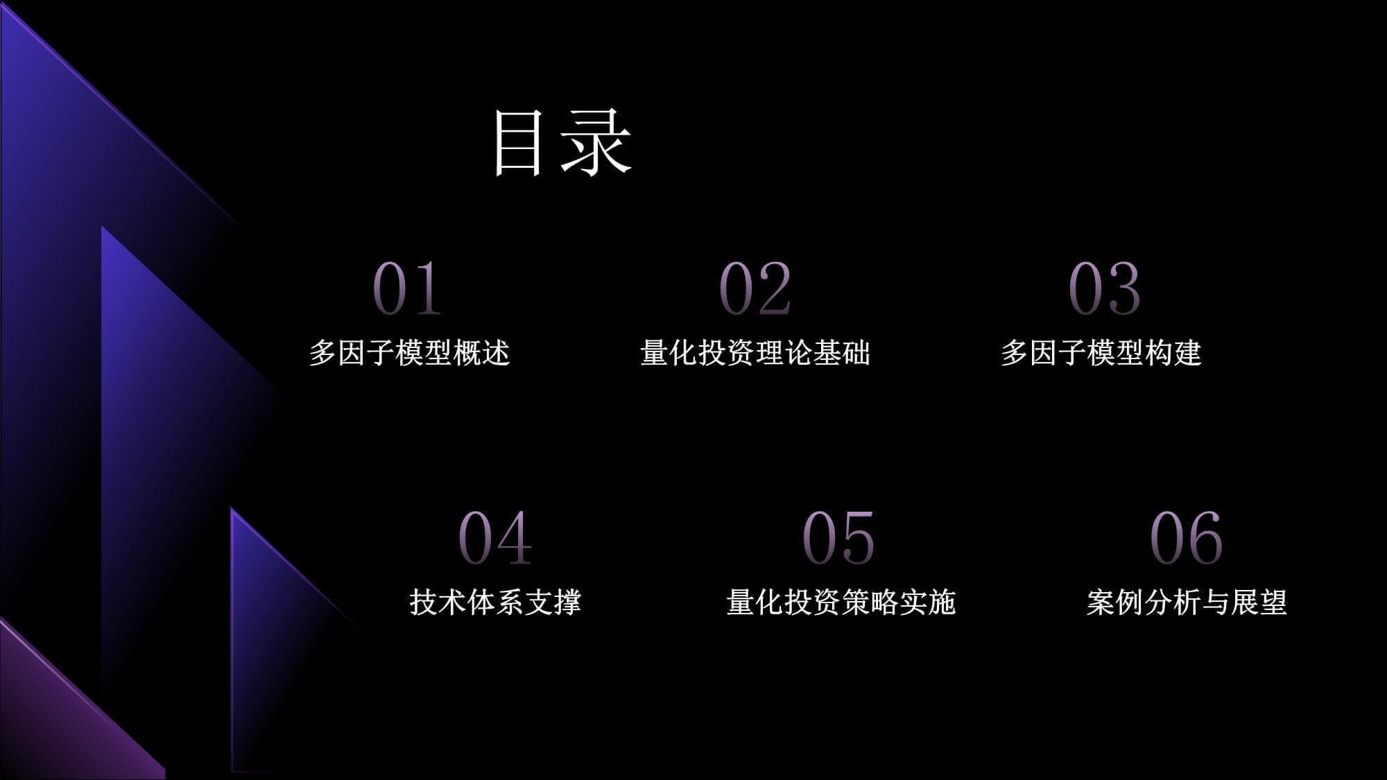 基于多因子模型的基本量化投资理论与技术体系